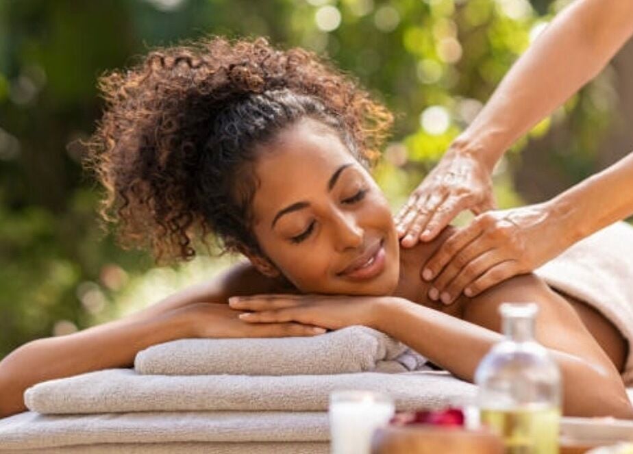Relaxing massage session at Restore2Nature Massages, Birmingham, England, GB, enhancing tranquility and wellness.