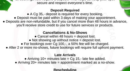 Booking policy details at Naturals of Curaçao, Willemstad, Curaçao, CW. Covers deposits and cancellations.
