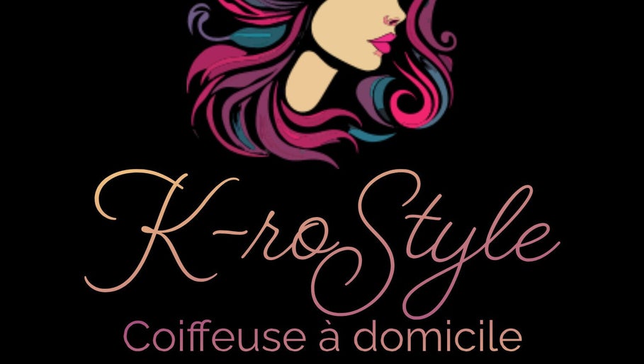 Logo de K-rostyle, coiffeuse à domicile à Friville-escarbotin, Hauts-de-france, FR, avec illustration féminine colorée.