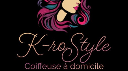 Logo de K-rostyle, coiffeuse à domicile à Friville-escarbotin, Hauts-de-france, FR, avec illustration féminine colorée.