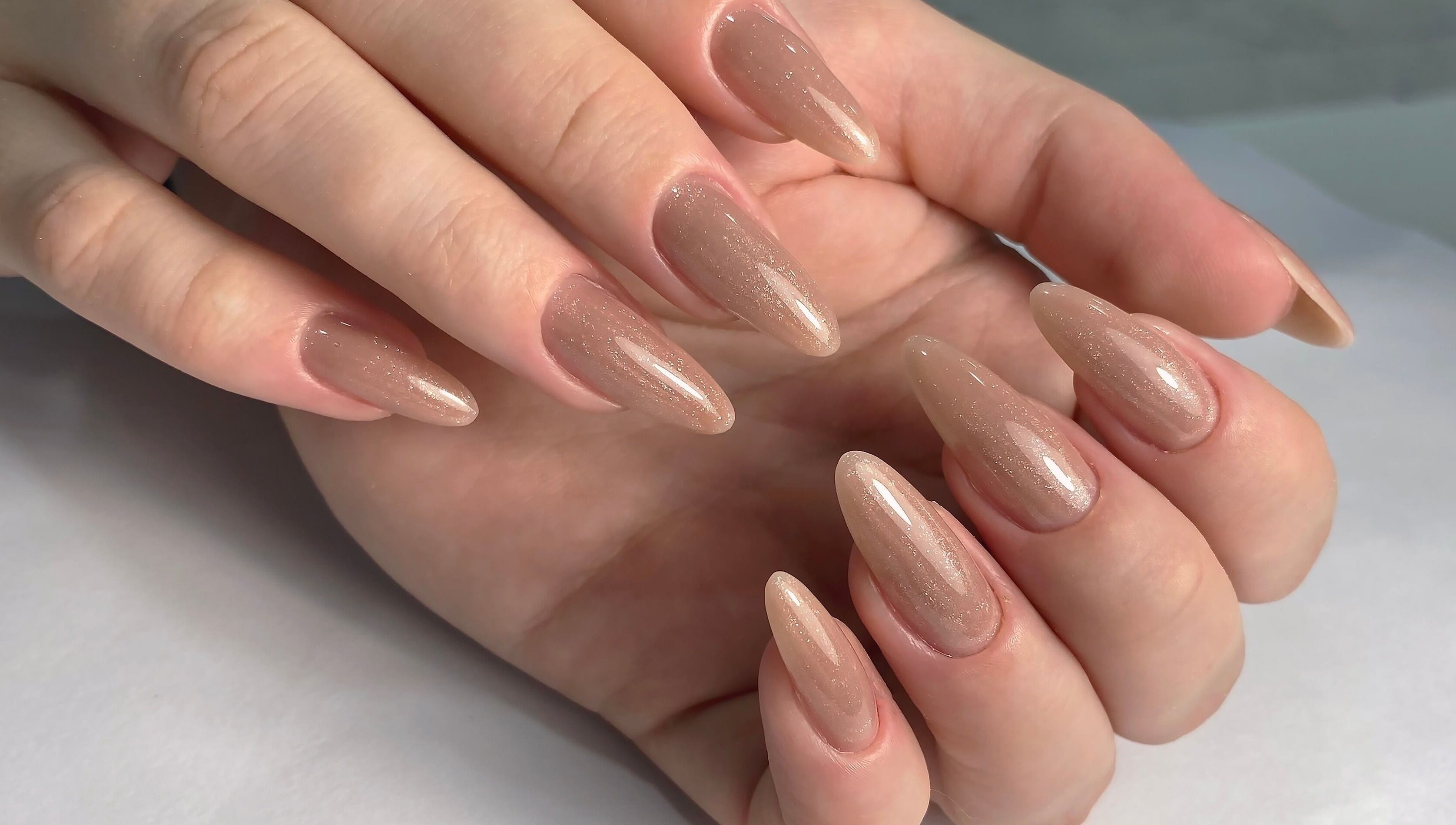 Elegant nude nails manicure at Solara Beauty, Paramaribo, Paramaribo, SR offering premium nail services.