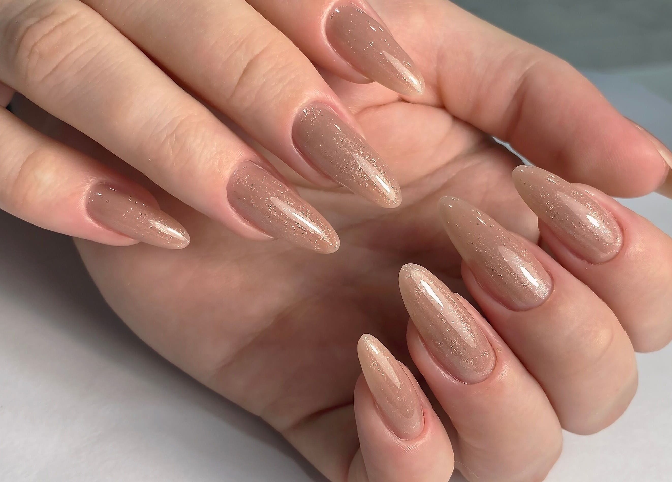 Elegant nude nails manicure at Solara Beauty, Paramaribo, Paramaribo, SR offering premium nail services.
