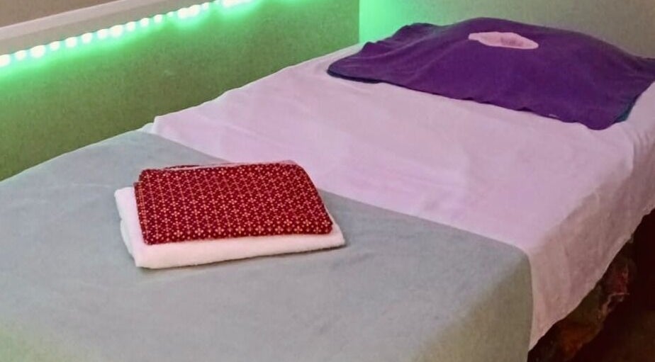 Relaxing massage table at Watsana D Thai Massage - Watford, Watford, England, GB, ready for a serene experience.