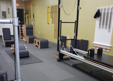 Pilates equipment at Pilates for Fitness in Jacksonville, Florida for wellness and strength training.