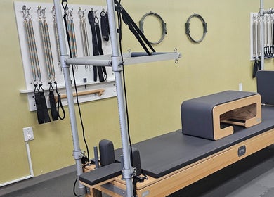 Pilates equipment at Pilates for Fitness in Jacksonville, Florida, US offering diverse wellness solutions.