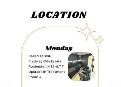 Inside Neg’s Nails at SISU, Rochester, a treatment room with black decor and modern amenities.