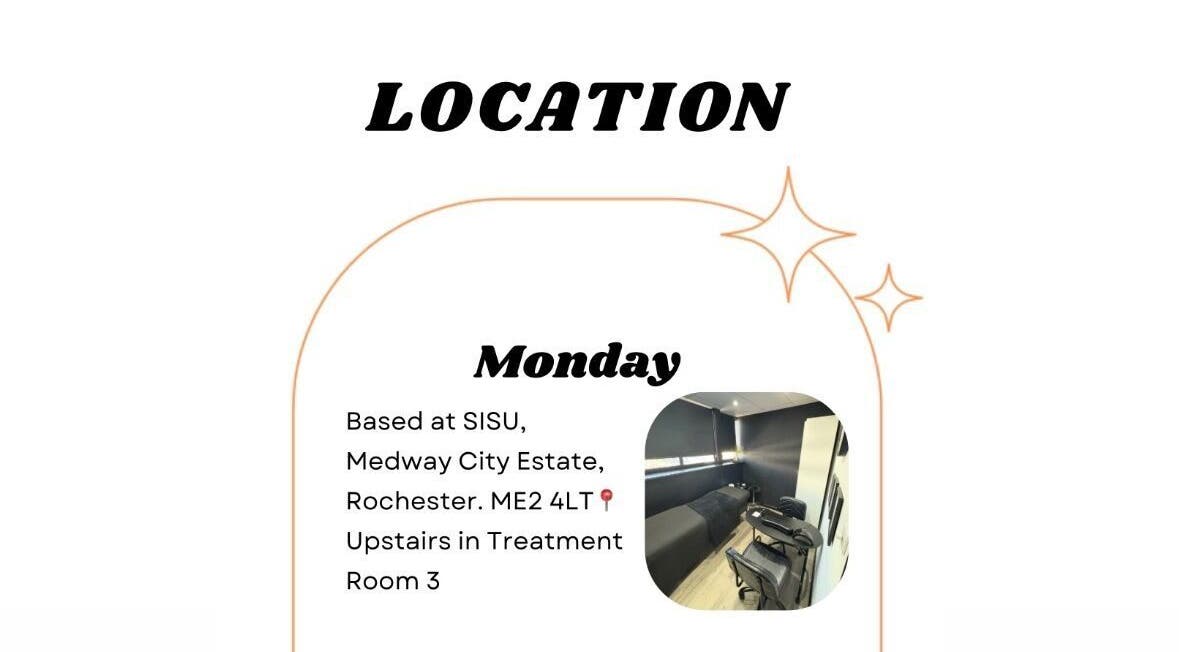 Inside Neg’s Nails at SISU, Rochester, a treatment room with black decor and modern amenities.