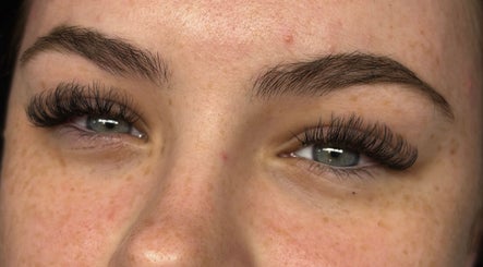 Close-up of styled eyelashes from LSCOSMETICS, Manchester, England, GB. Enhancing natural beauty.