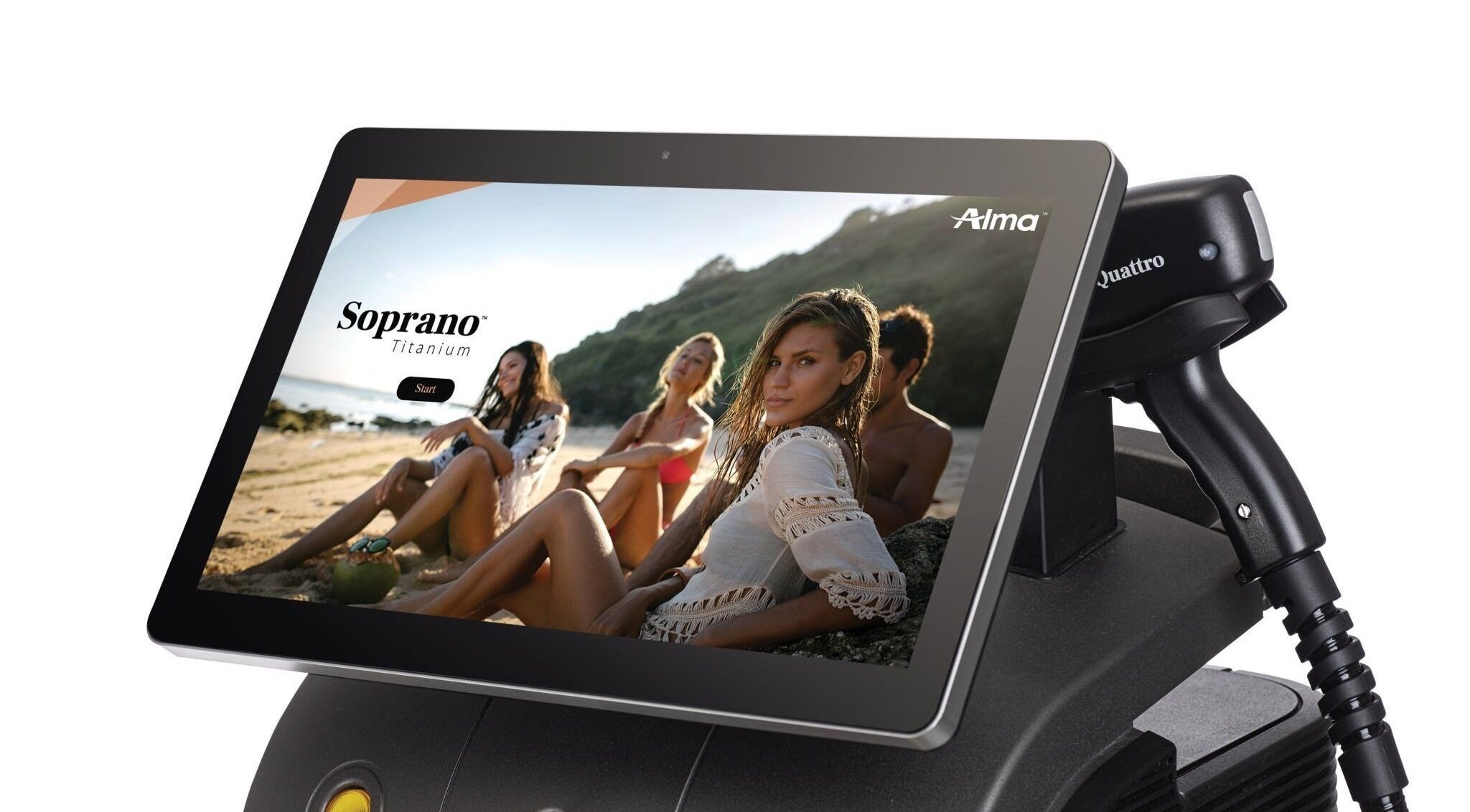 Velvie Laser Studio equipment in New York, New York, US displaying Soprano Titanium interface.