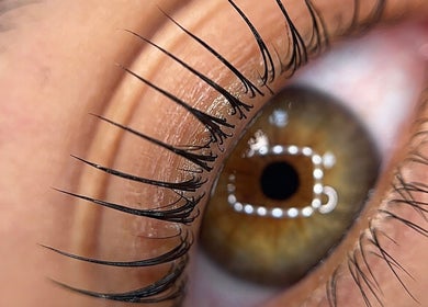 Primer plano de un ojo con pestañas naturales en DANA LOPEZ BEAUTY STUDIO BOG, Bogotá, Bogotá, CO.