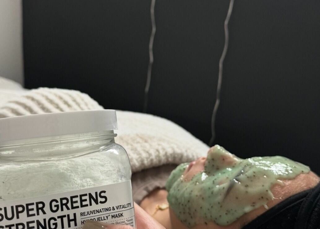 Rejuvenating facial mask at Bare Face Esthetics, Cheshire, Connecticut, US. Relaxation and skincare.