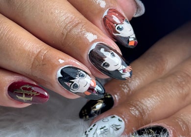 Diseño de uñas anime detallado en Blace by Lau, Bogotá, Bogotá, CO.
