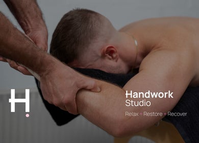 Relaxing arm massage at Handwork Studio, Windsor, Victoria, AU, promoting wellness and recovery.