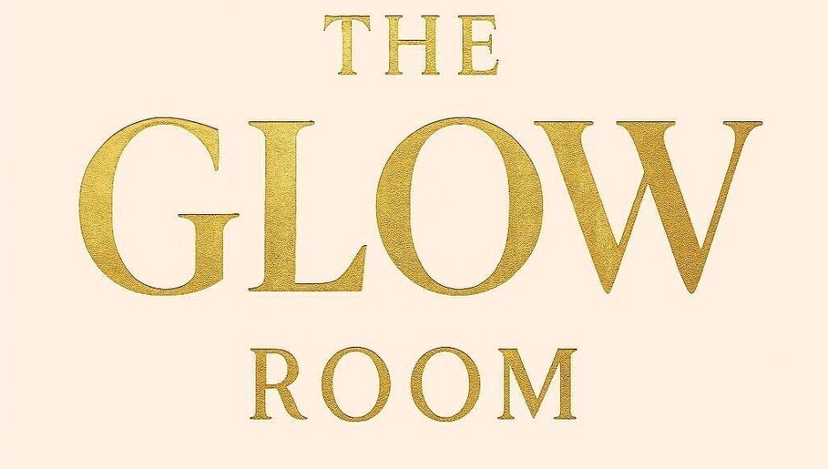 Elegant gold sign for The Glow Room, located in Armthorpe, England, GB, showcasing luxury and style.