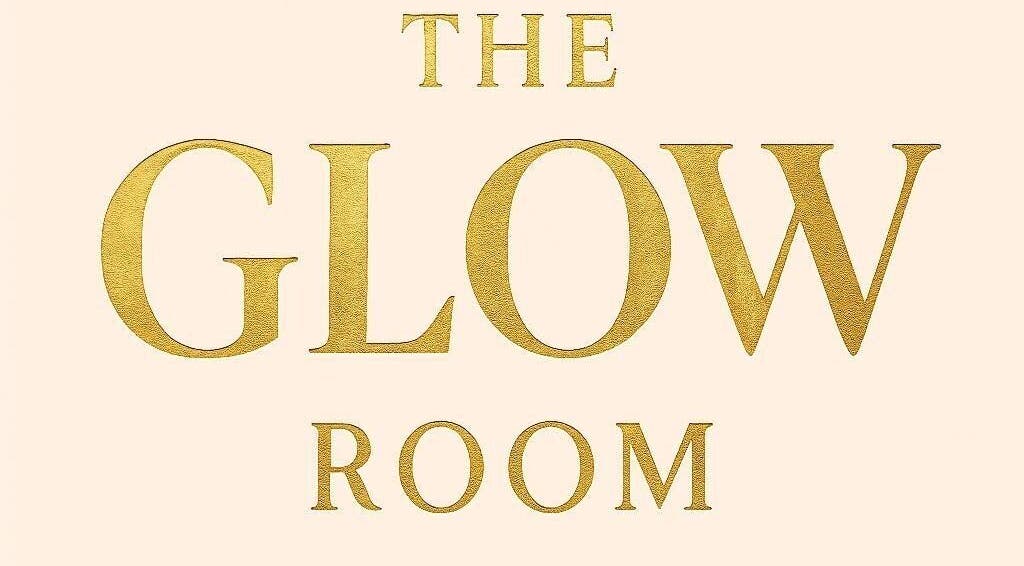 Elegant gold sign for The Glow Room, located in Armthorpe, England, GB, showcasing luxury and style.