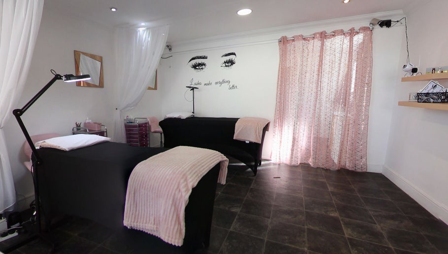 Relaxing treatment room at Sophie At Beauty Haven, March, England, GB with elegant furnishings.