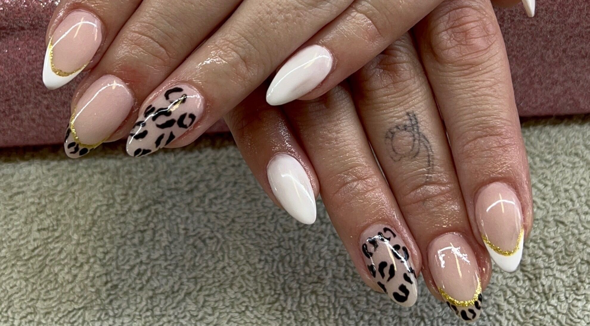 Stylish leopard print nail art at La - Fabulous, Boksburg, Gauteng, ZA. Perfectly manicured and elegant.