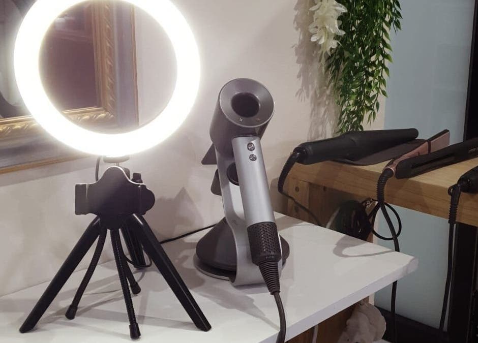 Professional hair styling tools at Ravaina Rain Studio, Cape Town, Western Cape, ZA, showcasing a chic setup.