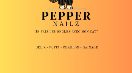 Logo de Pepper Nailz à Corbeil-Essonnes, Île-de-France, FR. Texte: Je fais les ongles avec mon cat.