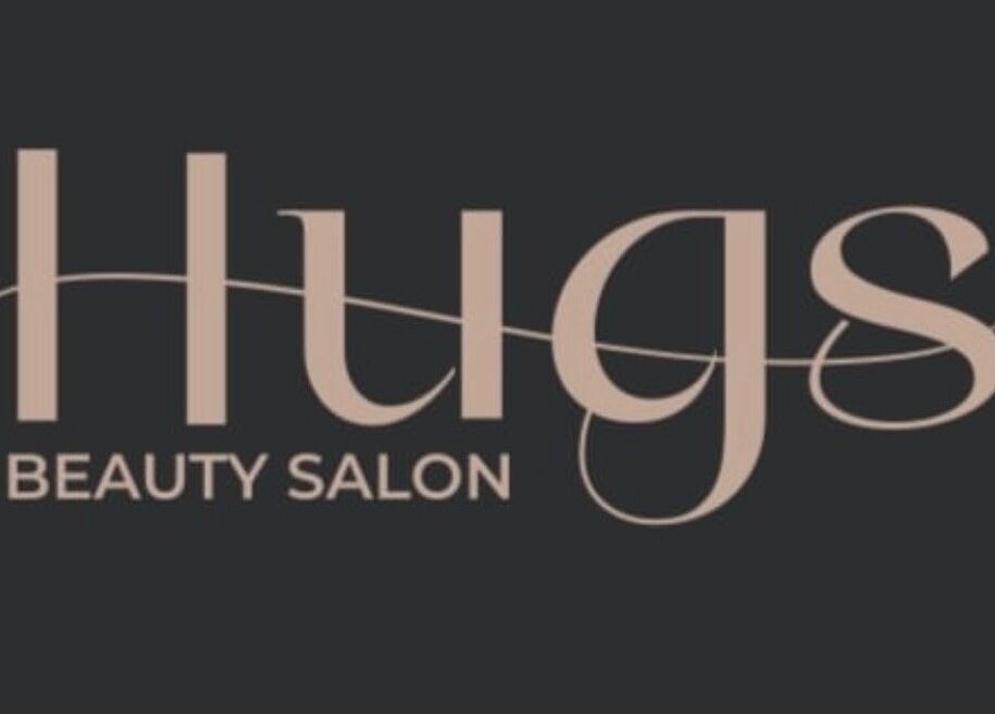 Elegant logo of Hugs Beauty Salon in Muscat, Muscat Governorate, showcasing modern typography.