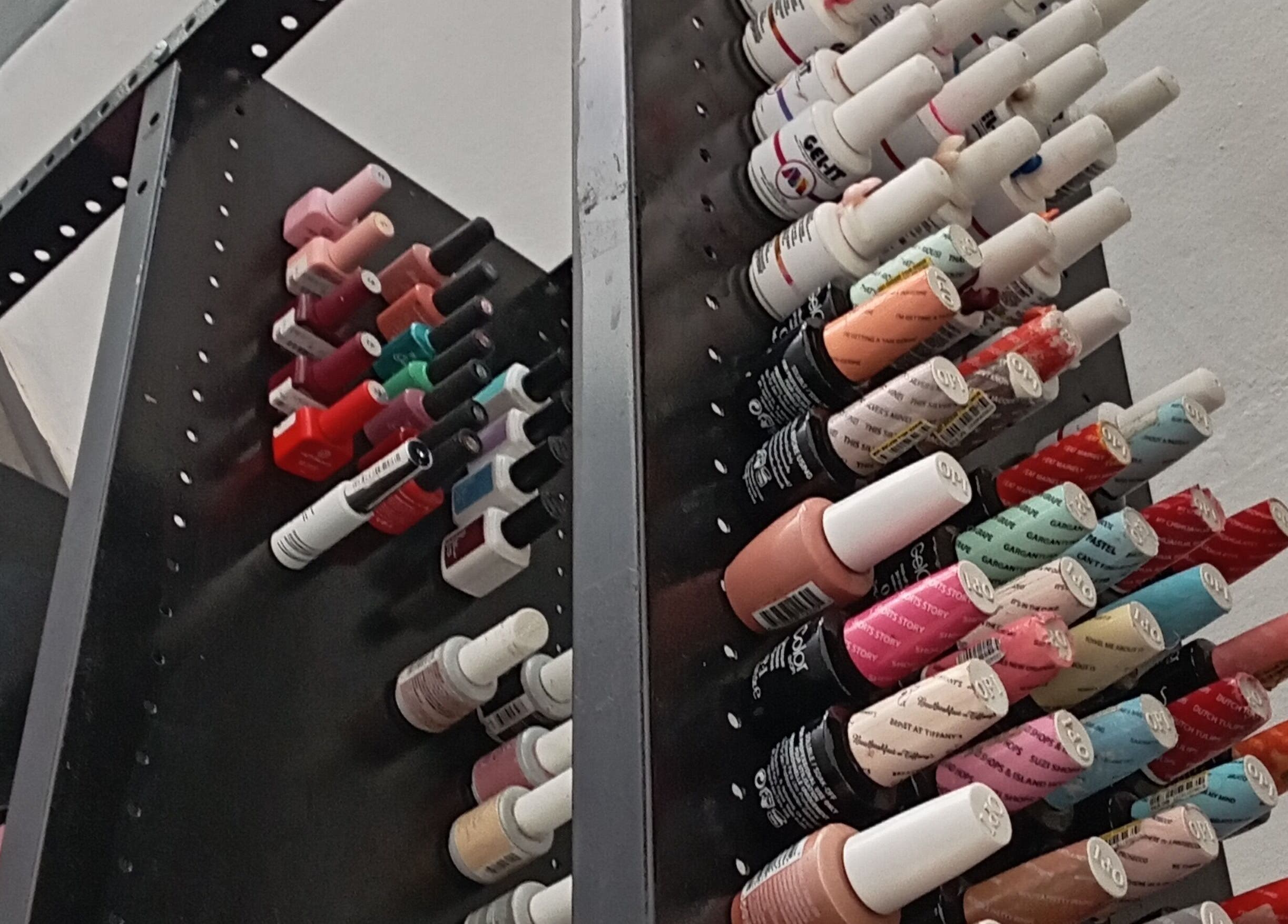 Assorted nail polishes at Classic Nails and Beauty Salon by Chichi, Randburg, Gauteng, ZA.