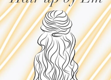 Stylish hair illustration for Hair Up by Em, Birmingham, England, GB.
