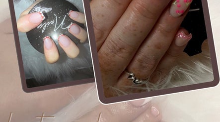 Elegant nail designs from Kaitsnails in Farnworth, England, GB featuring intricate patterns on manicured nails.