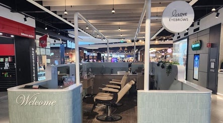 Love Eyebrows Blackburn venue interior, Melbourne, Victoria, AU. Modern chairs and welcoming vibe.