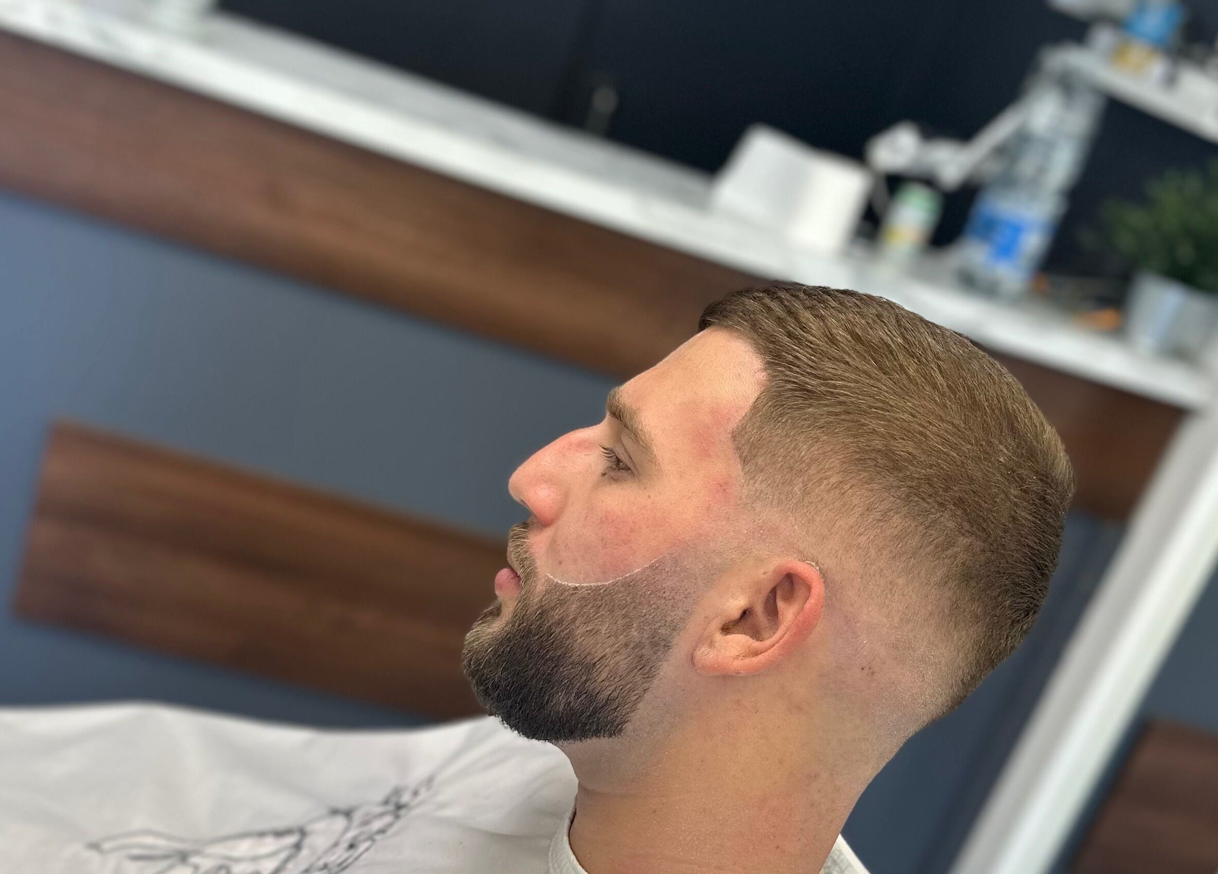 Close-up of a fresh haircut at Nando 23 Cuts, Swords, County Dublin, IE. Modern barbering style.