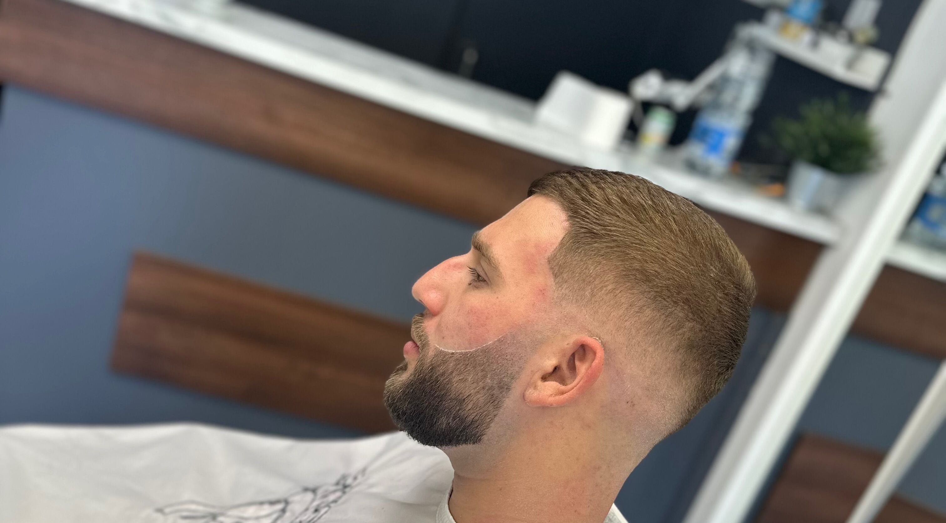 Close-up of a fresh haircut at Nando 23 Cuts, Swords, County Dublin, IE. Modern barbering style.