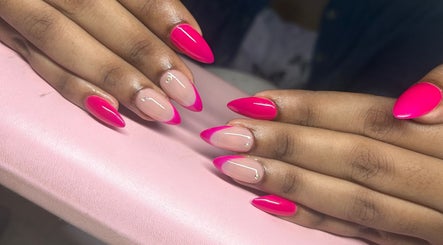 Bright and elegant pink nails at The Nail Spa, Kingston, St. Andrew Parish, JM showcase beauty and style.
