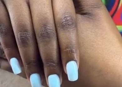 Freshly manicured blue nails at Allure Beauty Bar, Springs, Gauteng, ZA enhancing natural elegance.