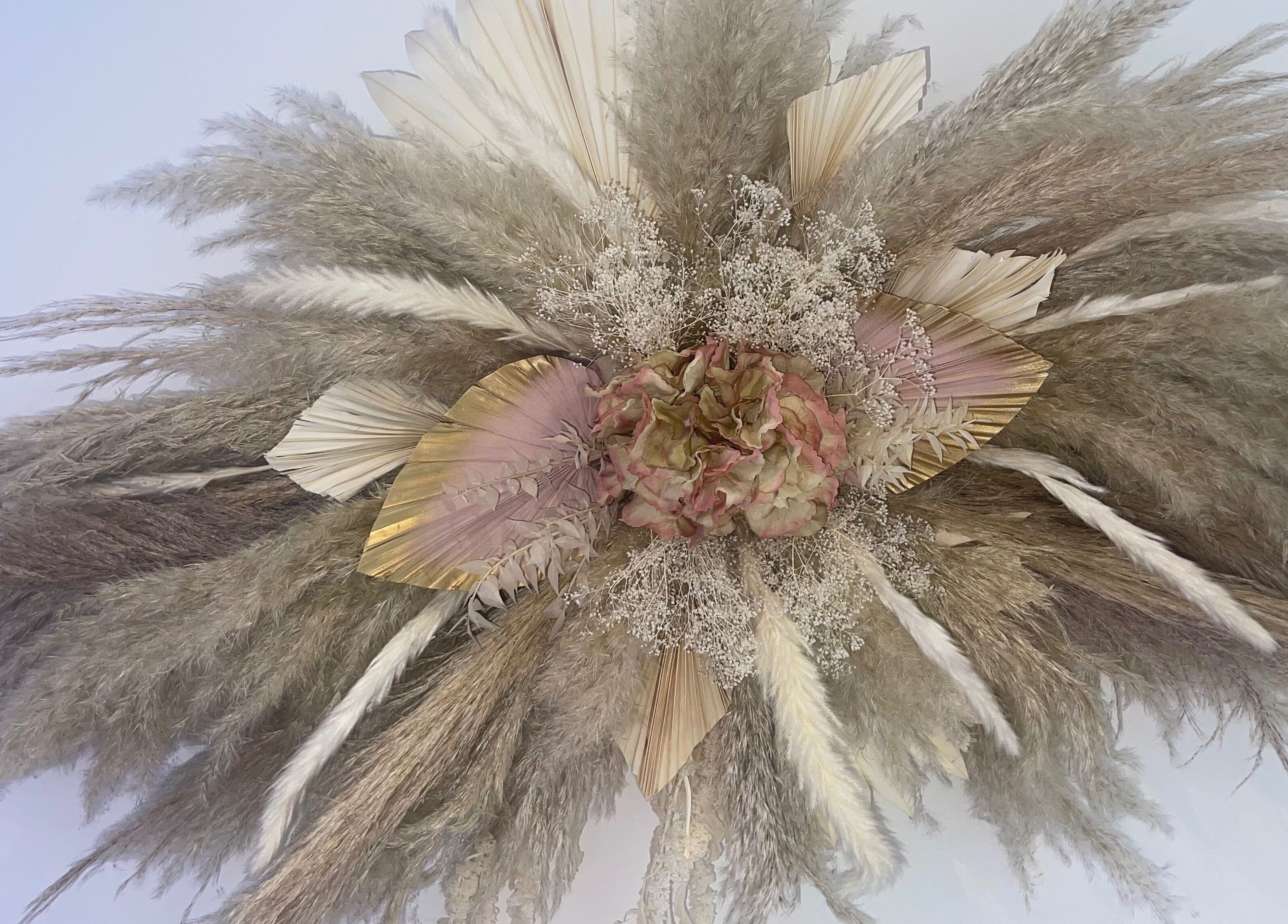 Elegant pampas grass arrangement at MVTbeautyxo, Little Hallingbury, England, GB, enhancing venue aesthetics.