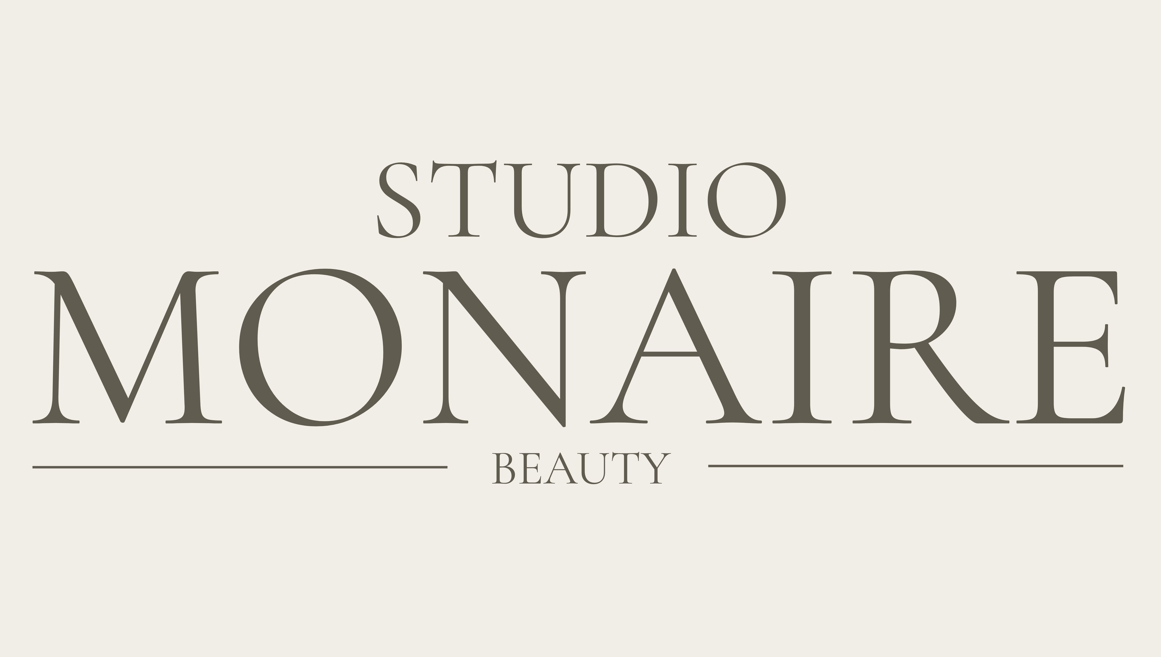 Stijlvol logo van Studio Monaire, een beauty studio in Ijsselmuiden, Overijssel, NL.