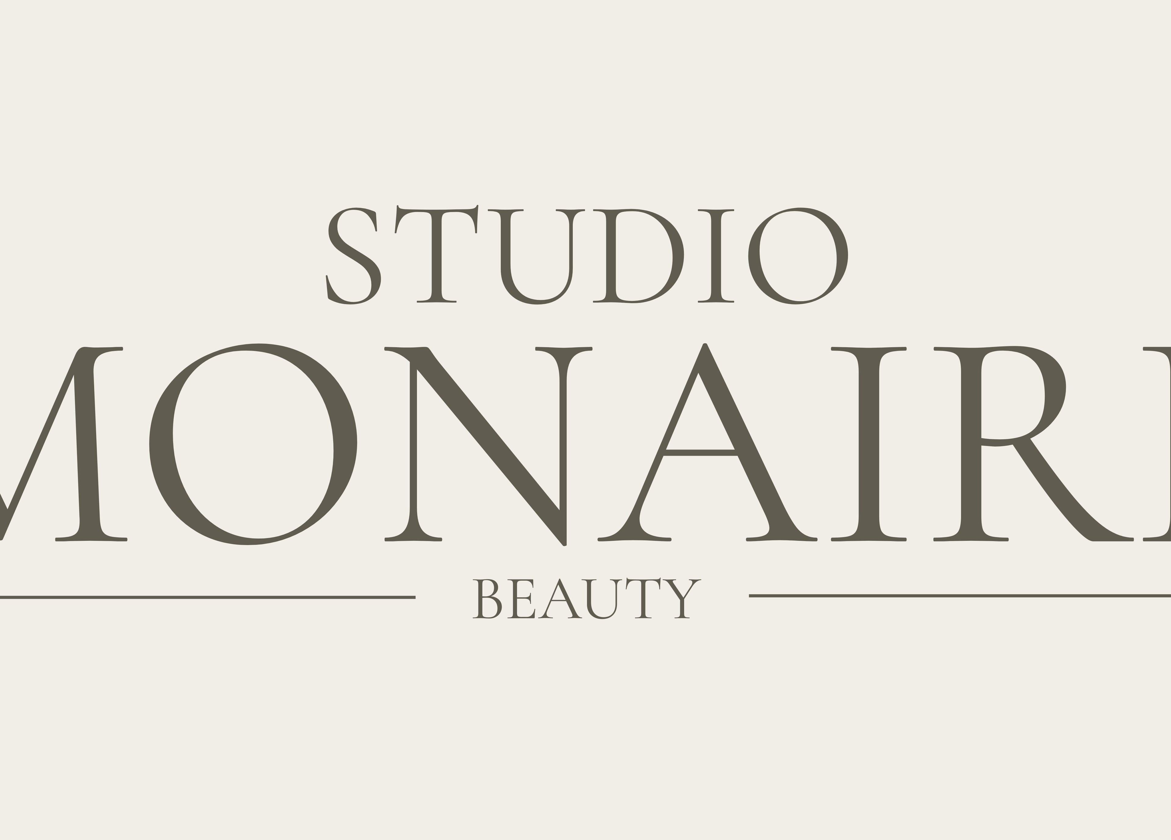 Stijlvol logo van Studio Monaire, een beauty studio in Ijsselmuiden, Overijssel, NL.