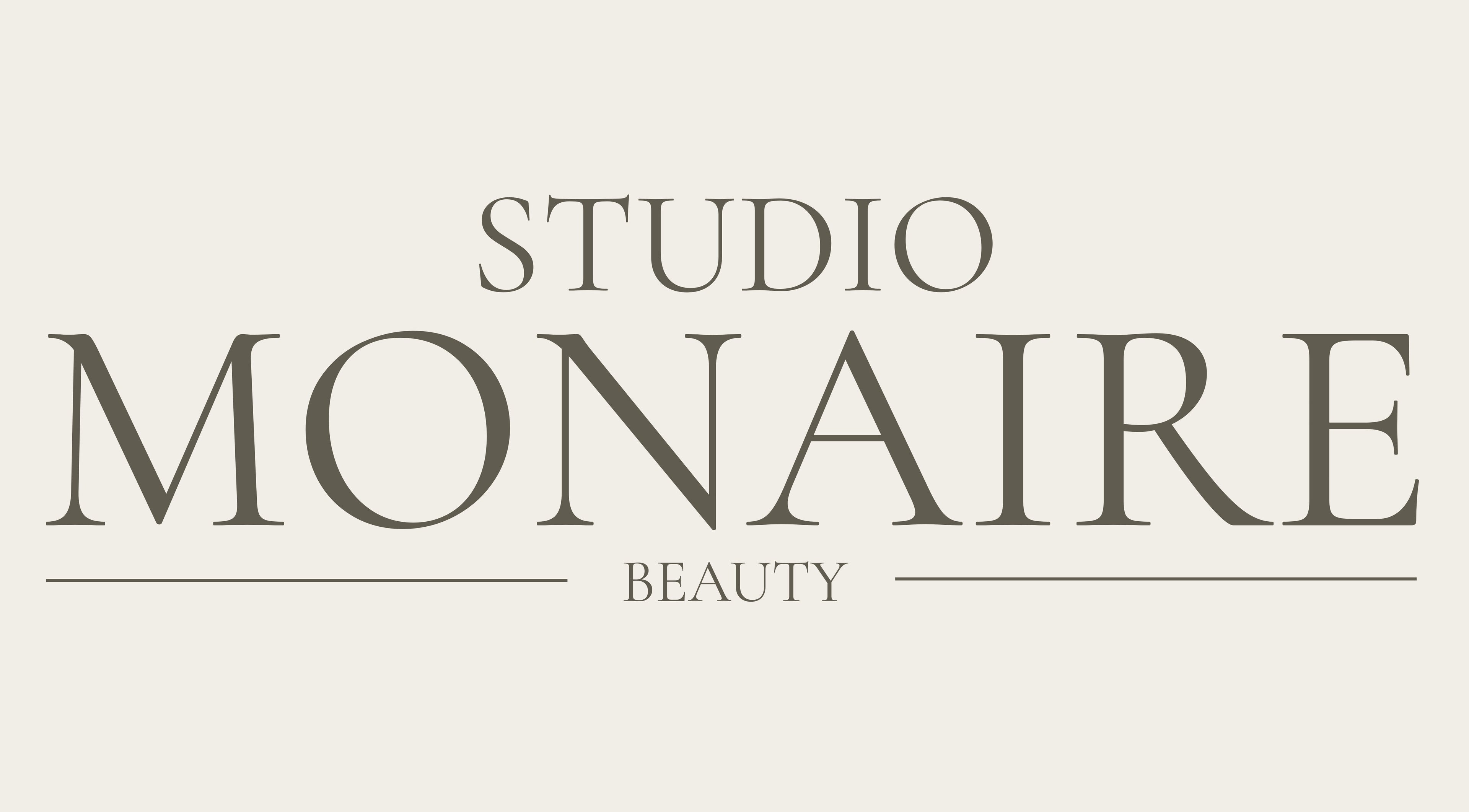 Stijlvol logo van Studio Monaire, een beauty studio in Ijsselmuiden, Overijssel, NL.