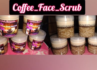 Handcrafted coffee face scrubs by Sabrina's-Therapeutics in Castries, Castries, LC, offering natural skincare.