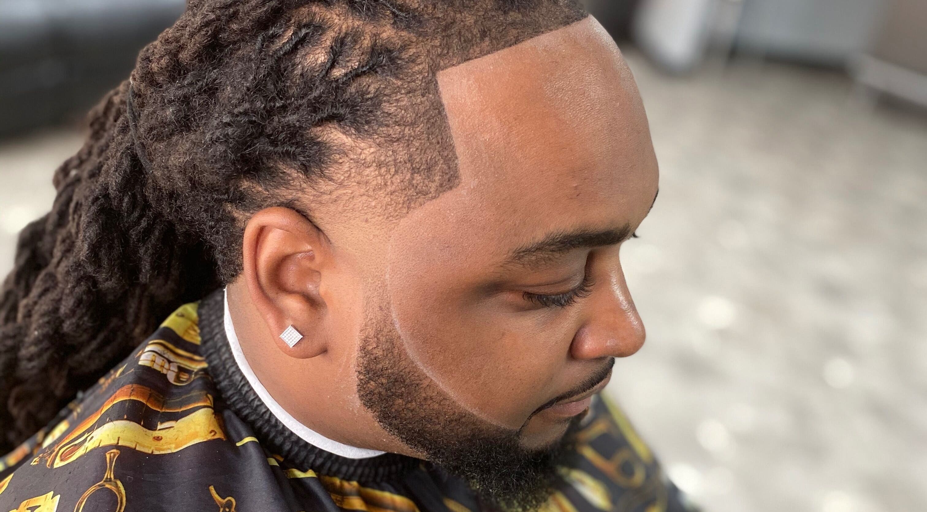 Close-up of a stylish haircut at Xclusive The Barbering Lounge LLC, Chicago, Illinois, US.