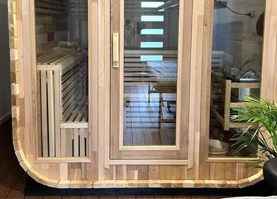 Luxurious sauna at SHUGENDŌ RECHARGE STUDIO, Cape Paterson, Victoria, AU, inviting relaxation and wellness.