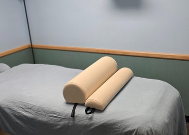 Massage table in Soul Real Wellness, Middletown, New York, US, set for a relaxing spa treatment.