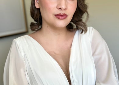 Elegant makeup look created by Makeup by Stasya in Calgary, Alberta, CA. Flawless complexion and soft features.
