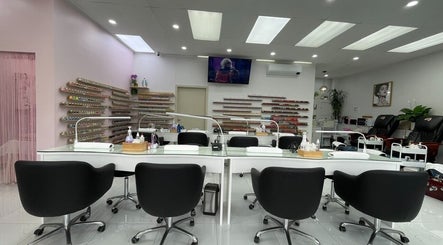Modern nail service area at Nails Are Us Pakuranga, Auckland, Auckland, NZ. Professional tools and cozy chairs.