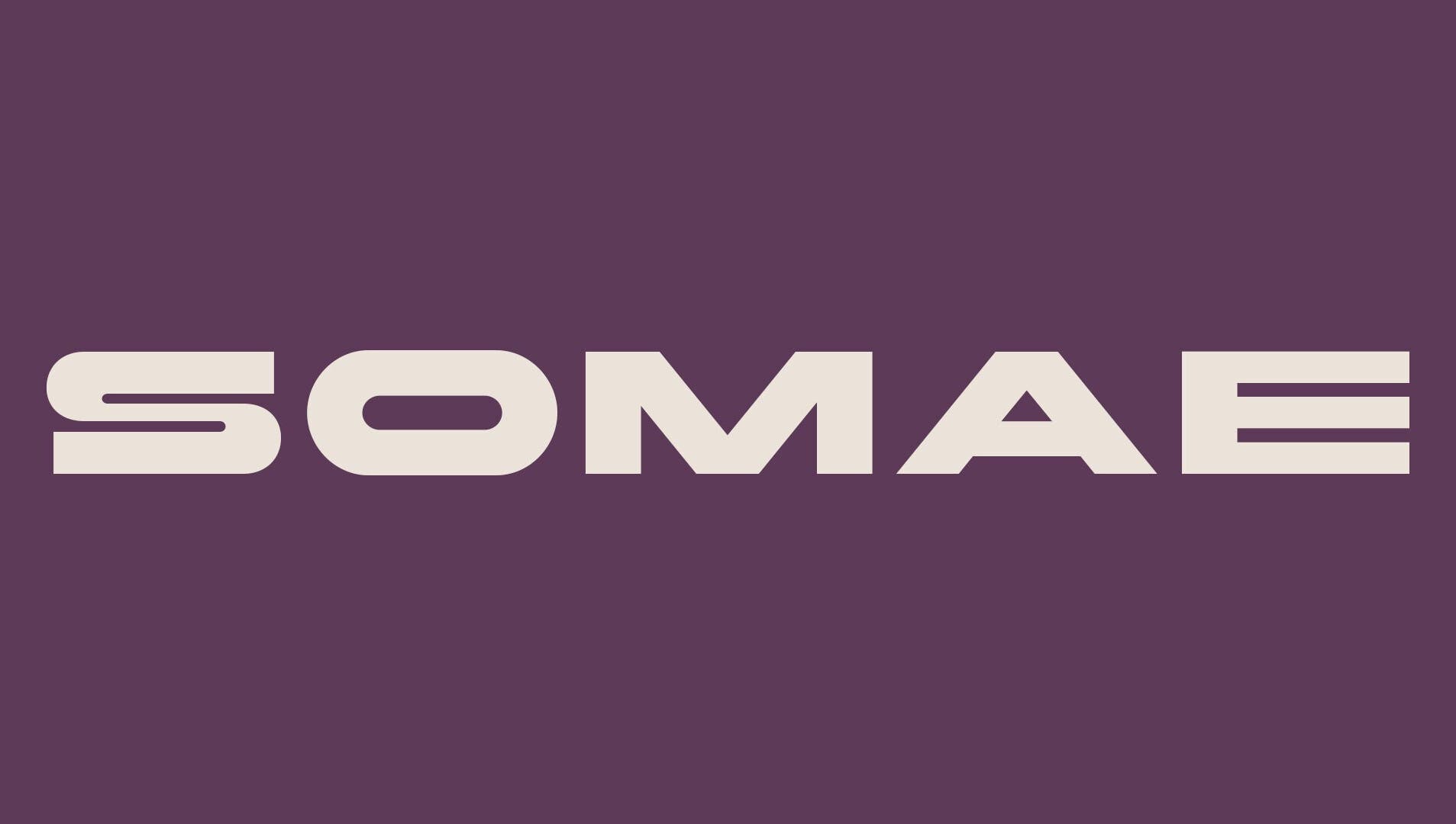 Studio SOMAE logo in purple and white, representing the brand in Subiaco, Western Australia, AU.