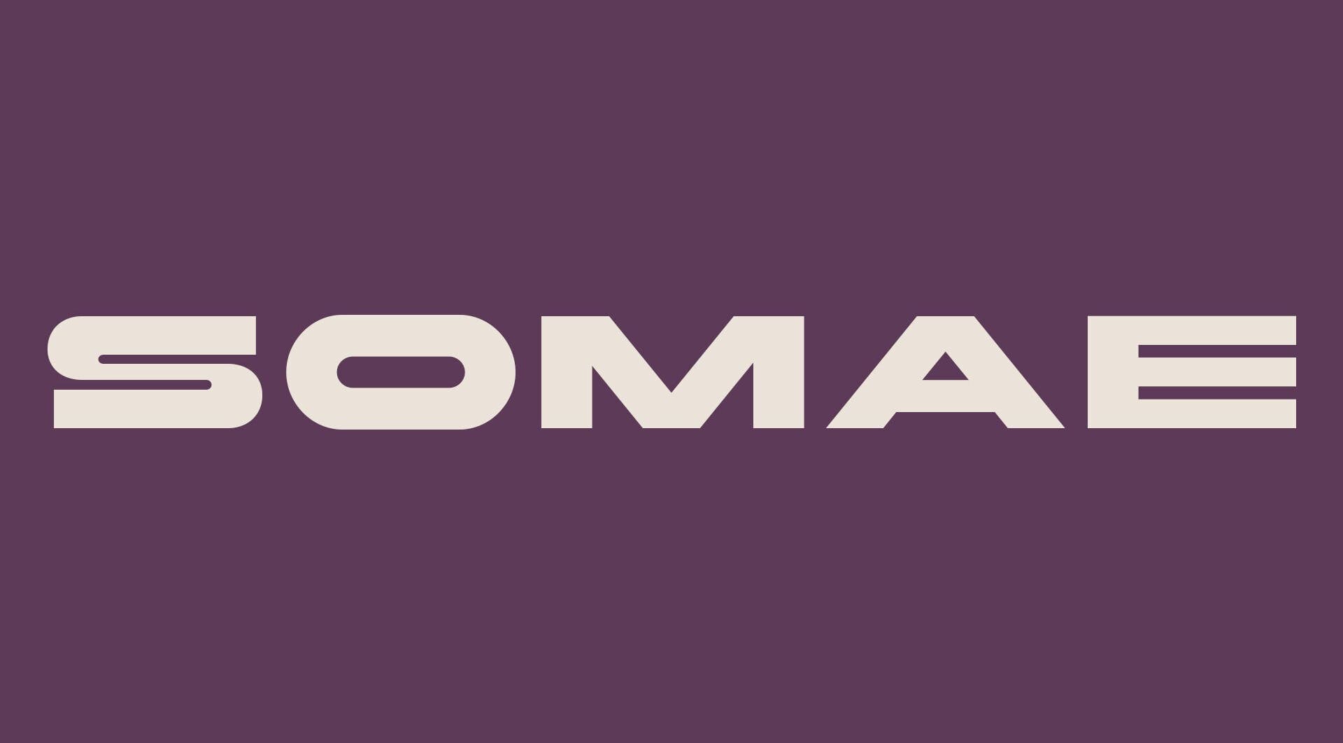 Studio SOMAE logo in purple and white, representing the brand in Subiaco, Western Australia, AU.