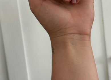 Hand photographed at The Little Gel Studio, Poole, England, GB, showcasing minimalist beauty.