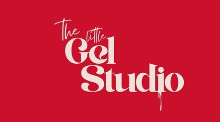 The Little Gel Studio logo with bold red background, Poole, England, GB.