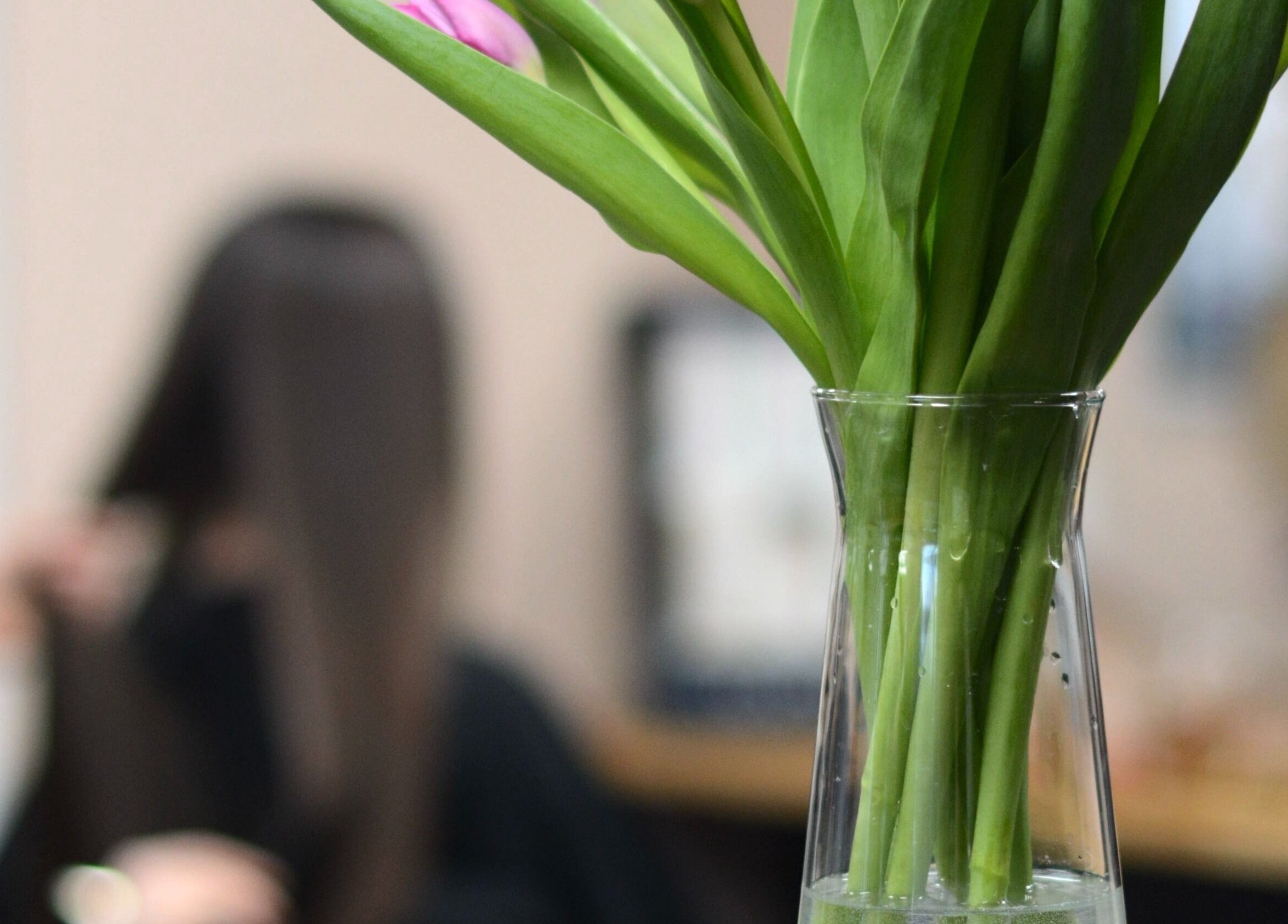 Elegant flowers at Pimp My Hair salon in Aberdeen, Scotland, GB creating a serene ambiance.