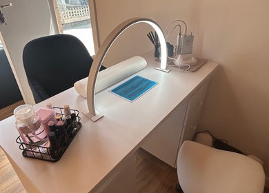 Beautiful nail station at Danielle Elizabeth Beauty, Danbury, England, GB, offering a tranquil setting.