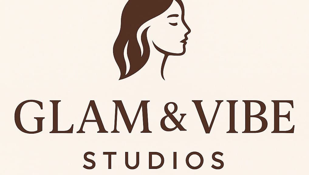 Elegant logo of Glam and Vibe Studio, Mahaica, Demerara-Mahaica, GY featuring a stylish profile.