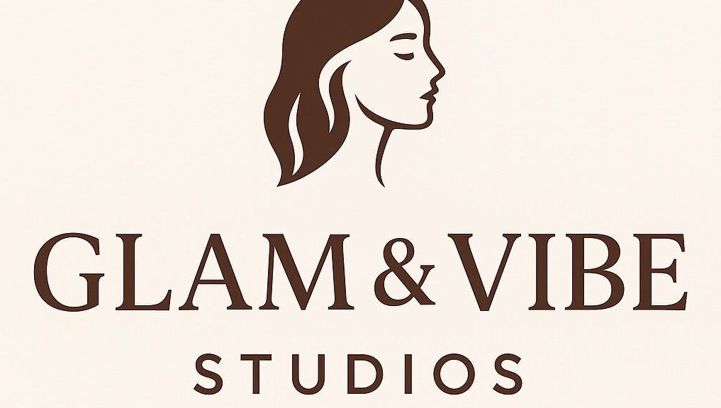Elegant logo of Glam and Vibe Studio, Mahaica, Demerara-Mahaica, GY featuring a stylish profile.